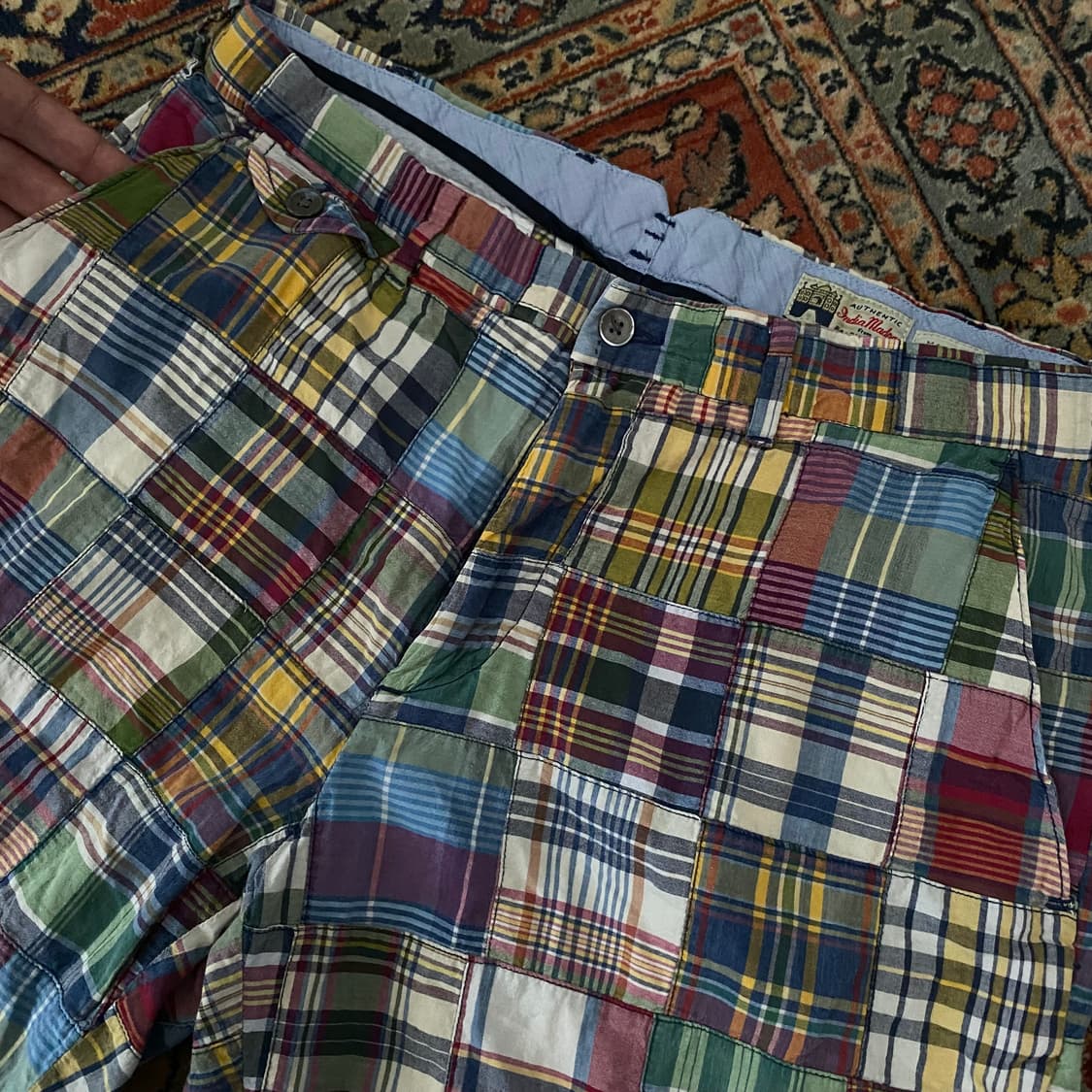 🌊Polo Madras patchwork shorts 상품이미지3