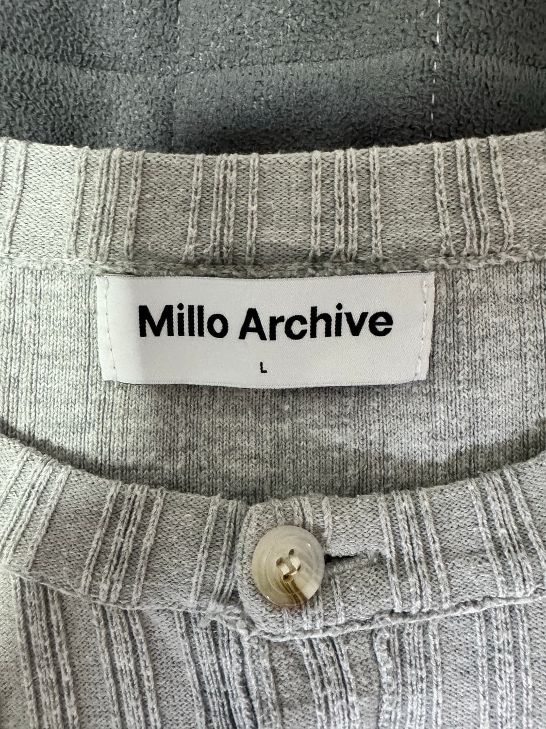 밀로 아카이브 헨리넥 니트 - 그레이 L 상품이미지8