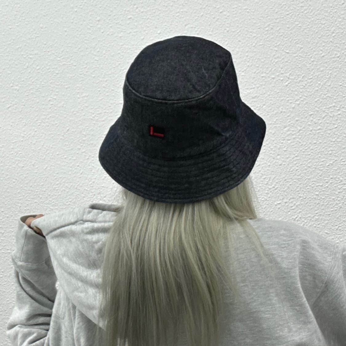 푸부 센터로고 데님 버킷햇 상품이미지4