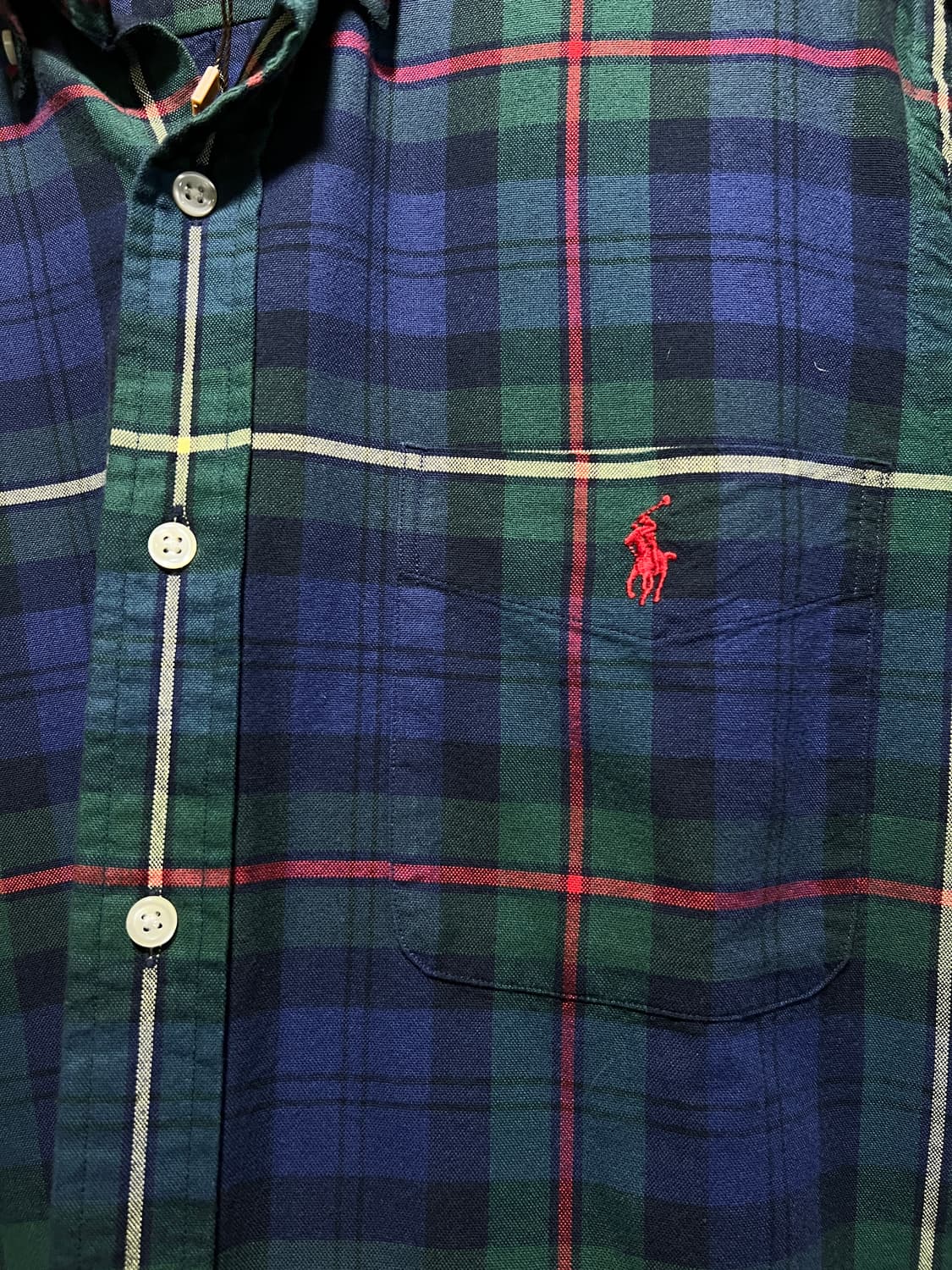 [M]폴로 랄프로렌 그린 타탄체크 옥스포드 셔츠 상품이미지3