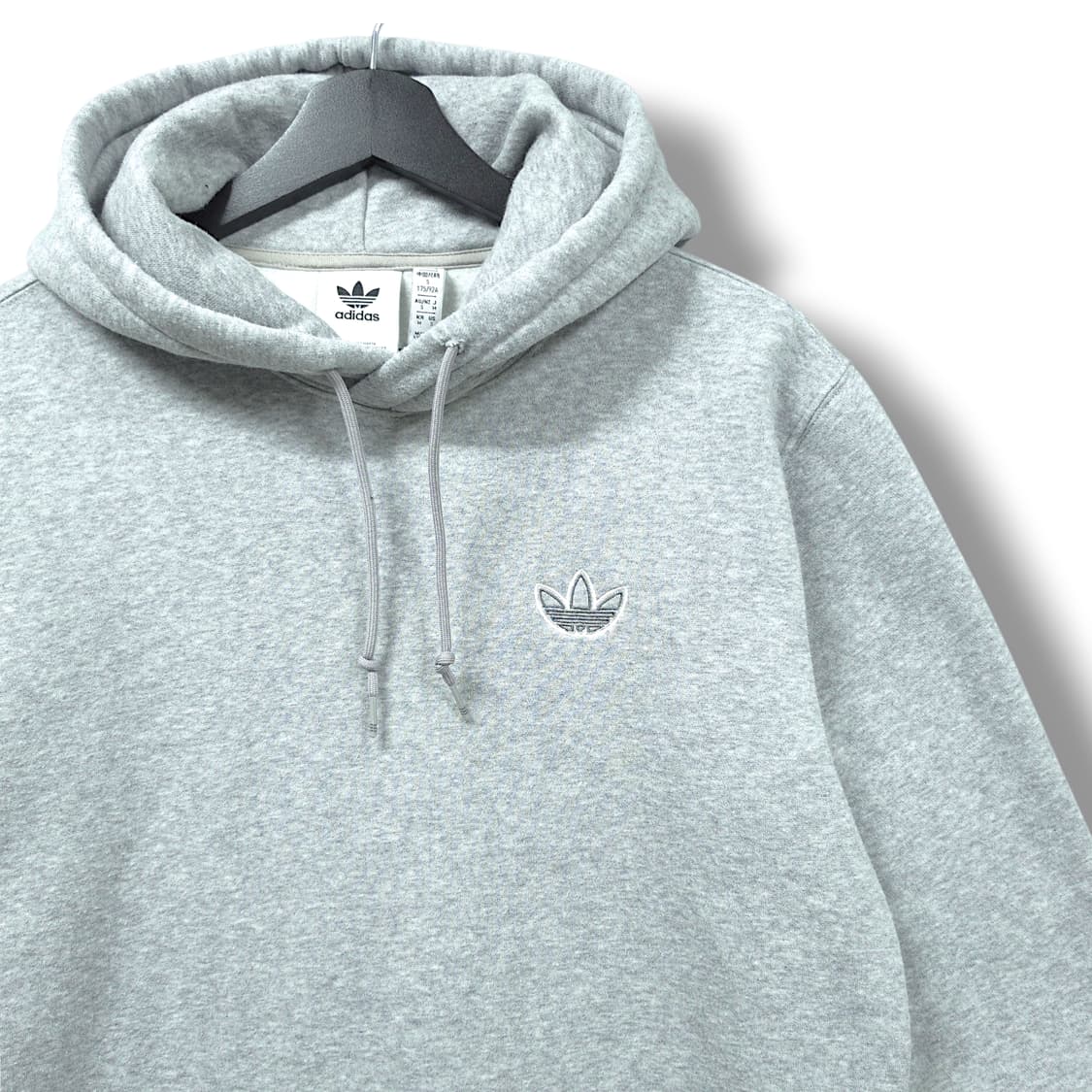 [M] 아디다스 멜란지 그레이 오리지널 플리스 후드티셔츠 상품이미지3