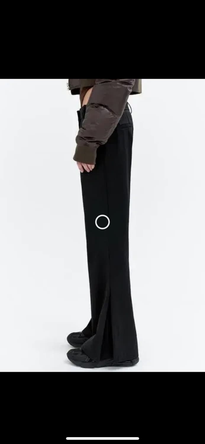 [Leey] SIDE SLIT FLARED SLACKS BLACK 상품이미지2
