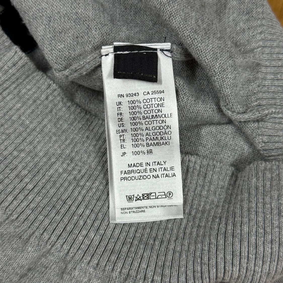 [L] 디젤(DIESEL) 스트라이프 얇은 코튼 긴팔 니트 상품이미지7