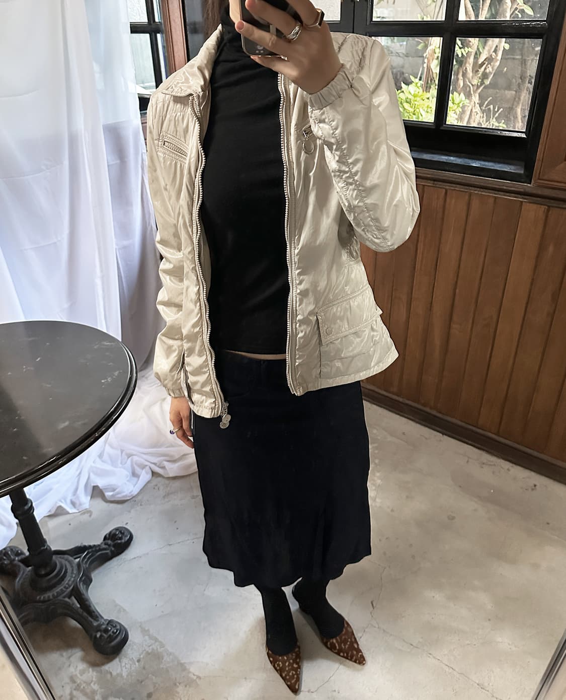 COMME DES GARCONS draped skirt navy 상품이미지1