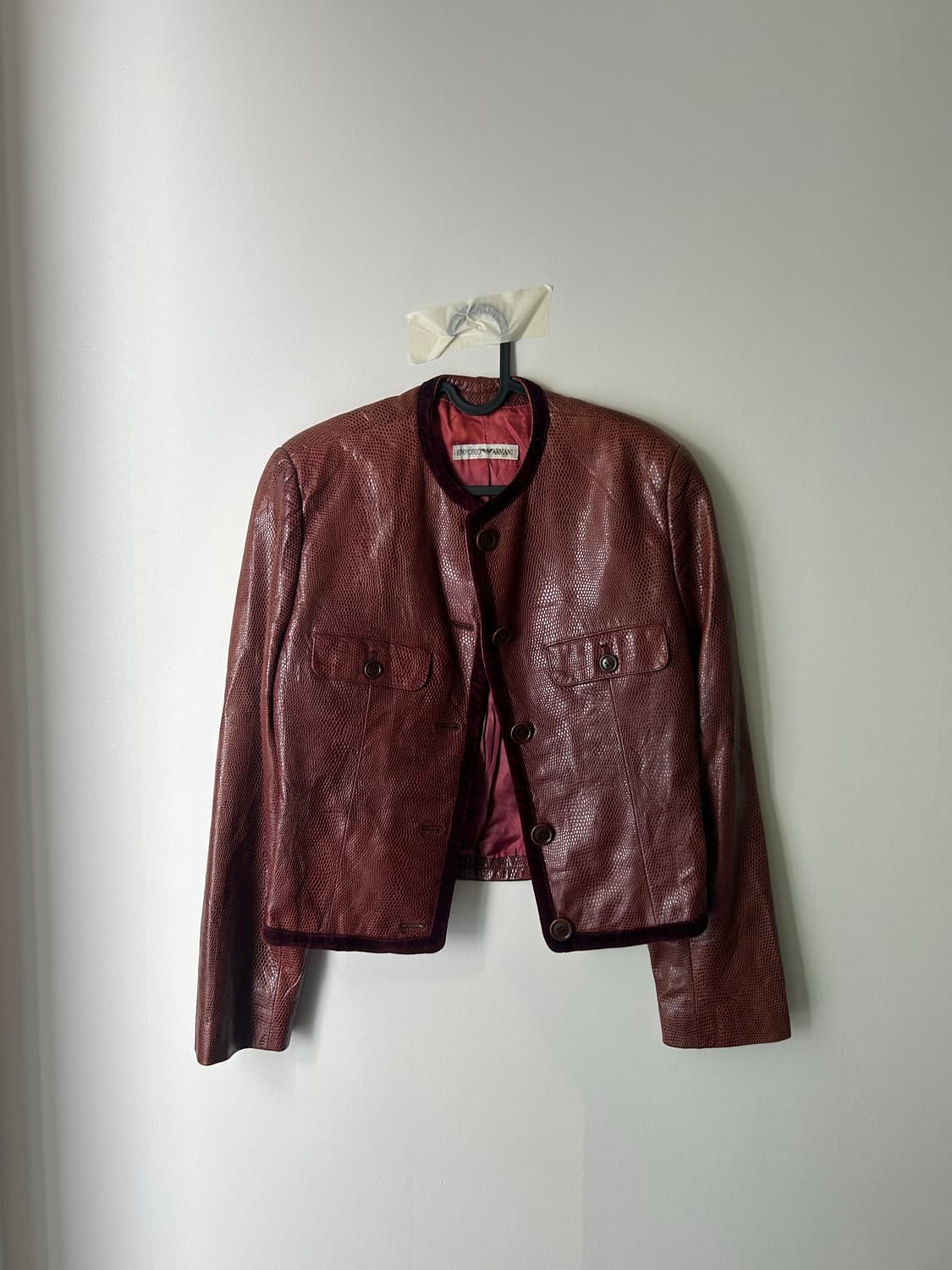 Armani 파이톤 레더 자켓 made in italy 상품이미지1