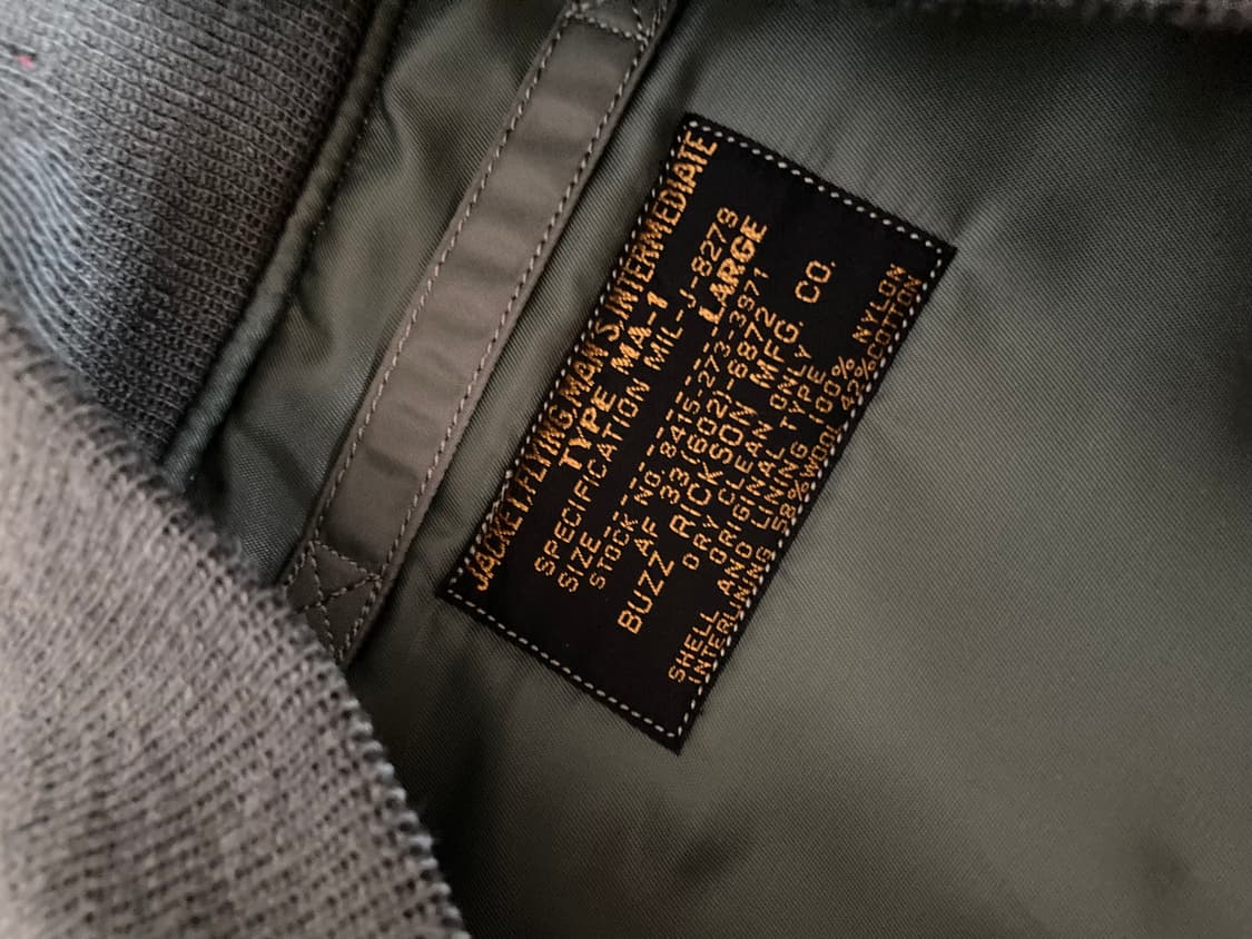 버즈릭슨 ma-1 빠른판매 상품이미지2