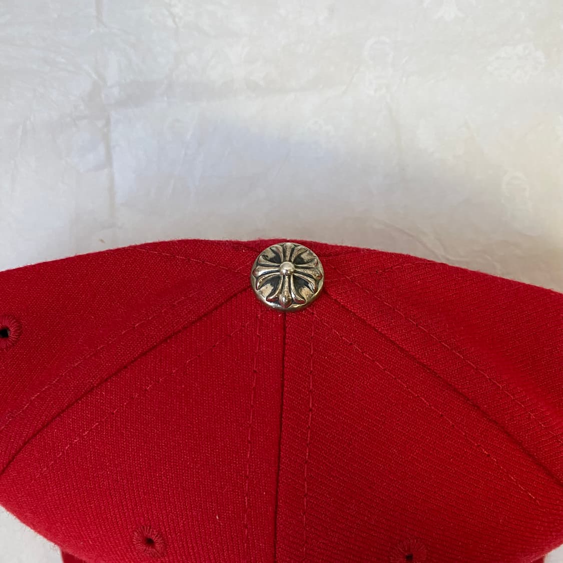 [7 3/4 61.5CM] 크롬하츠 하트 로고 자수 볼캡 레드 상품이미지3