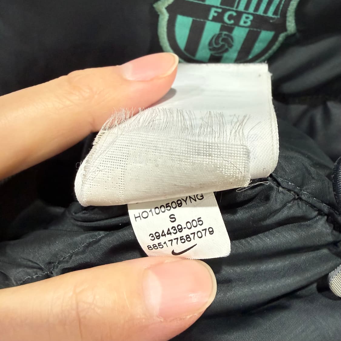 S 나이키 FC바르셀로나 축구팀 덕다운 패딩 자켓 상품이미지6