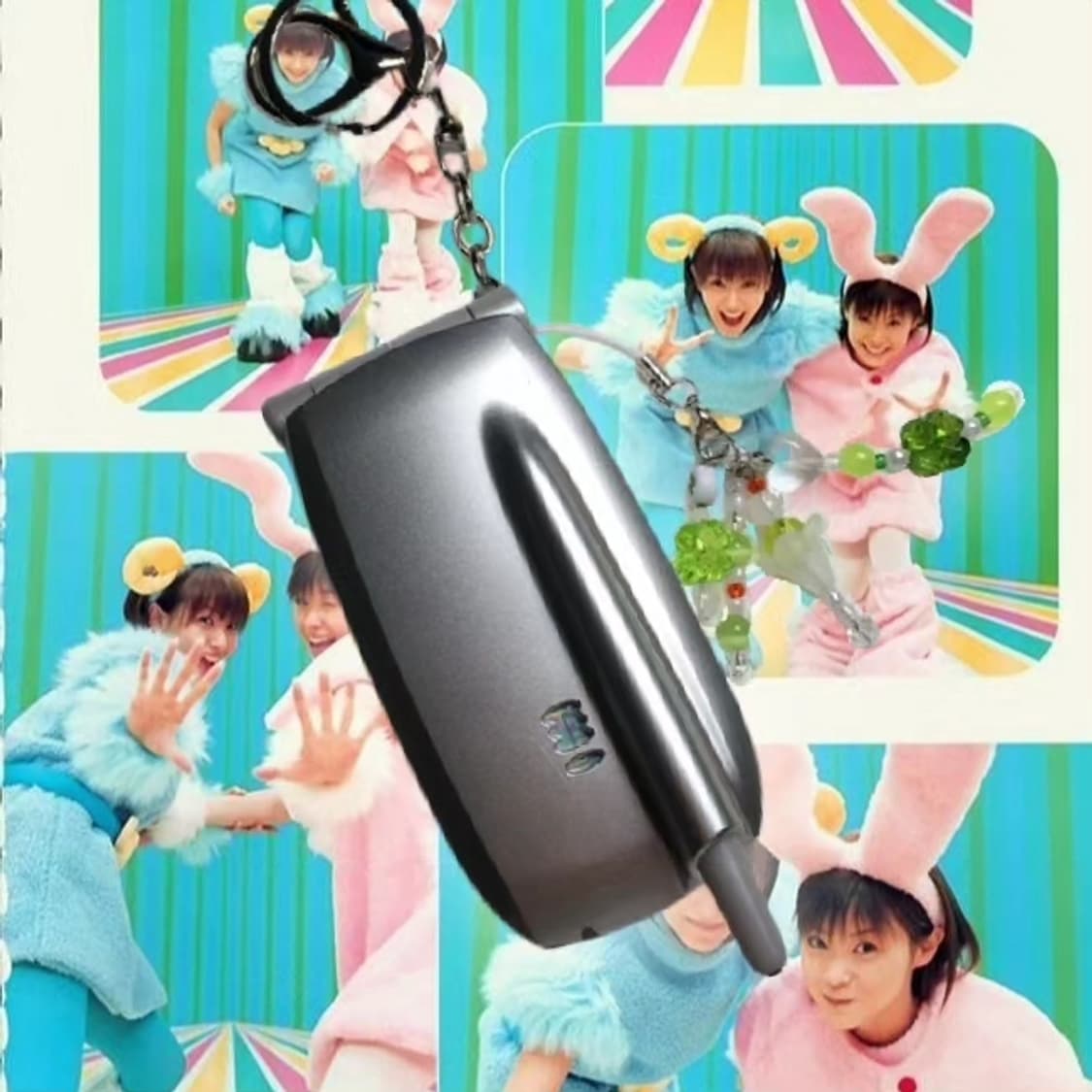 목업폰 가짜폰 키링 베이지곰돌이 상품이미지1