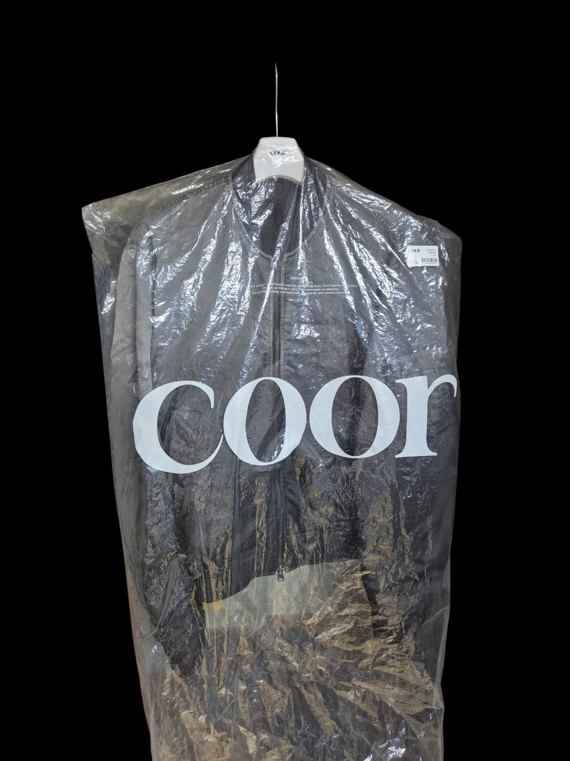 쿠어(COOR) - 오버핏 스머징 MA-1 (워시드블랙 / M) 상품이미지2