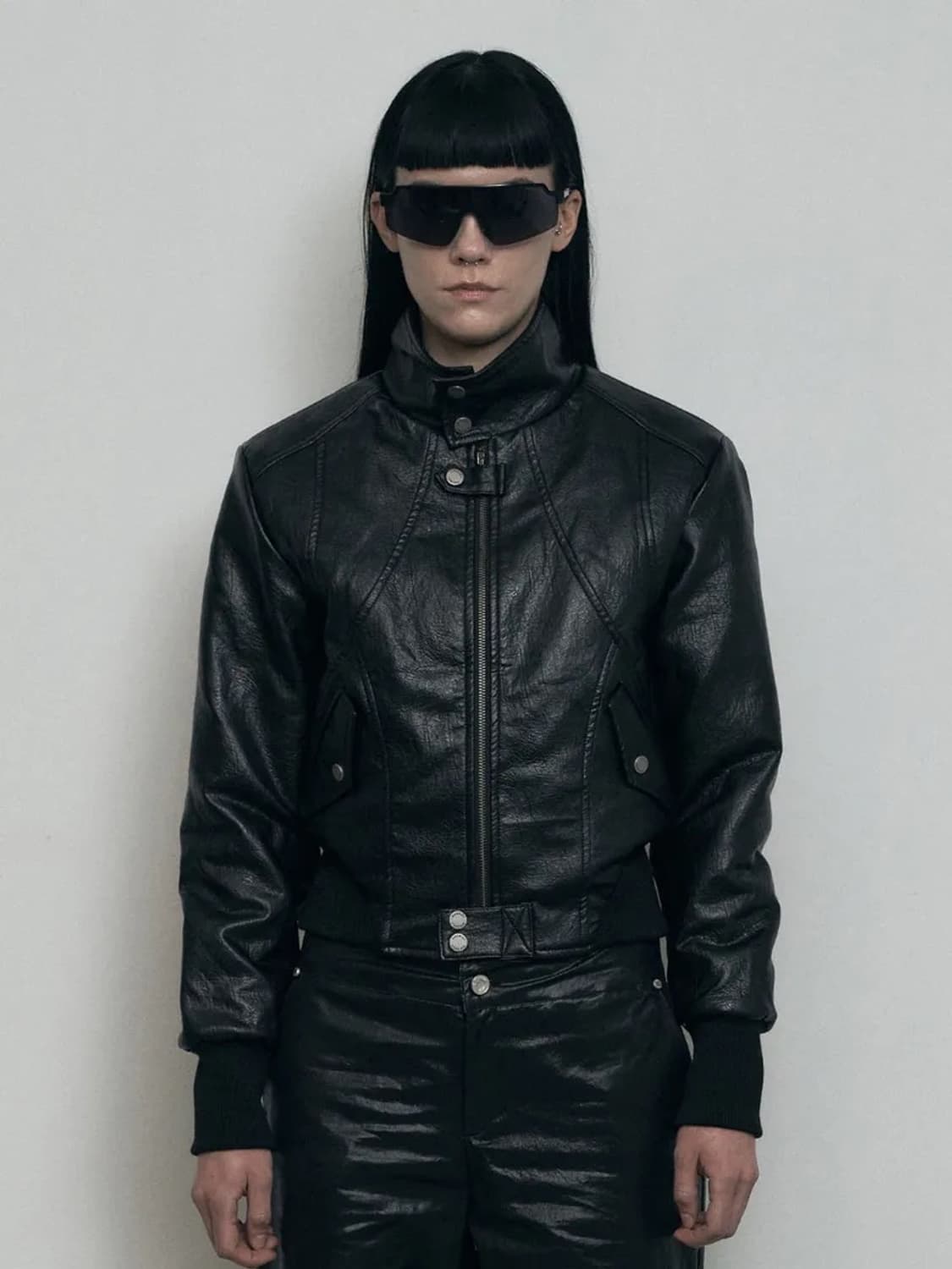 보헤미안서울 하이넥 모토 자켓,슬림핏 상품이미지2