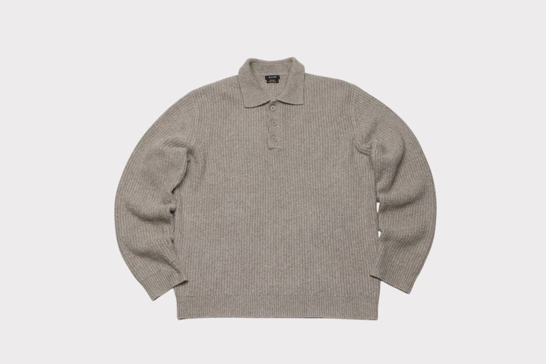 [L] 마시모두띠 코튼 울 카라 니트 상품이미지1