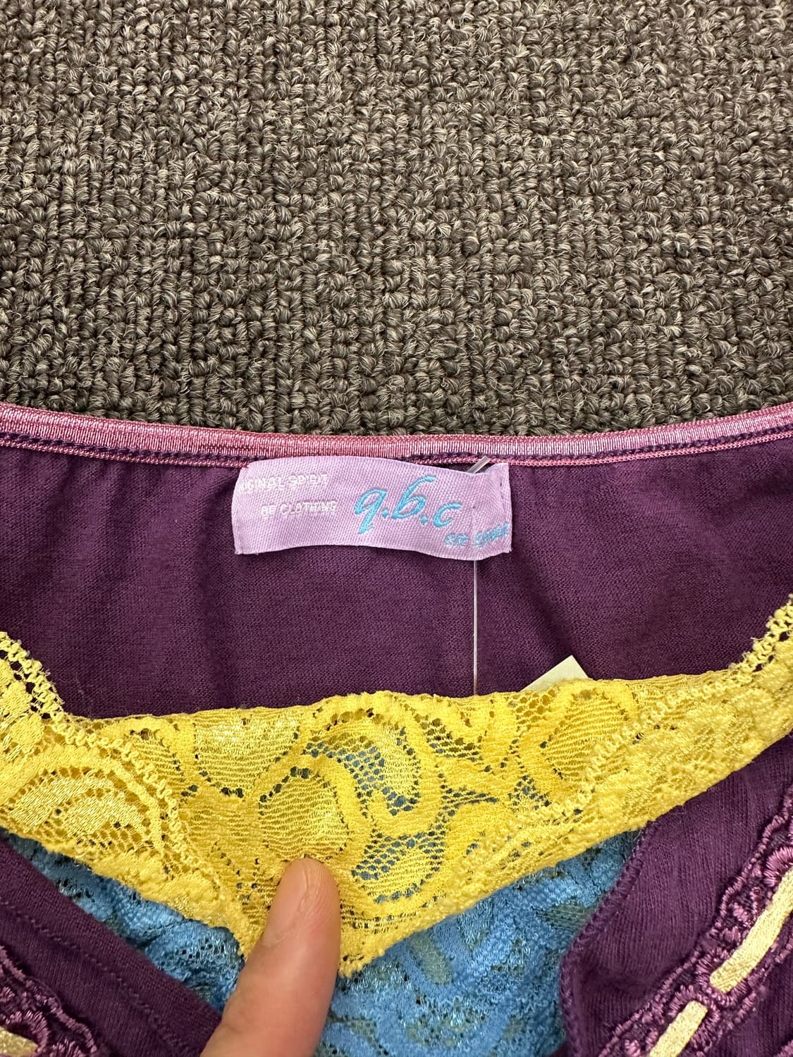 M)Japanese vintage 페어리 레이스 퍼플 나시 상품이미지4