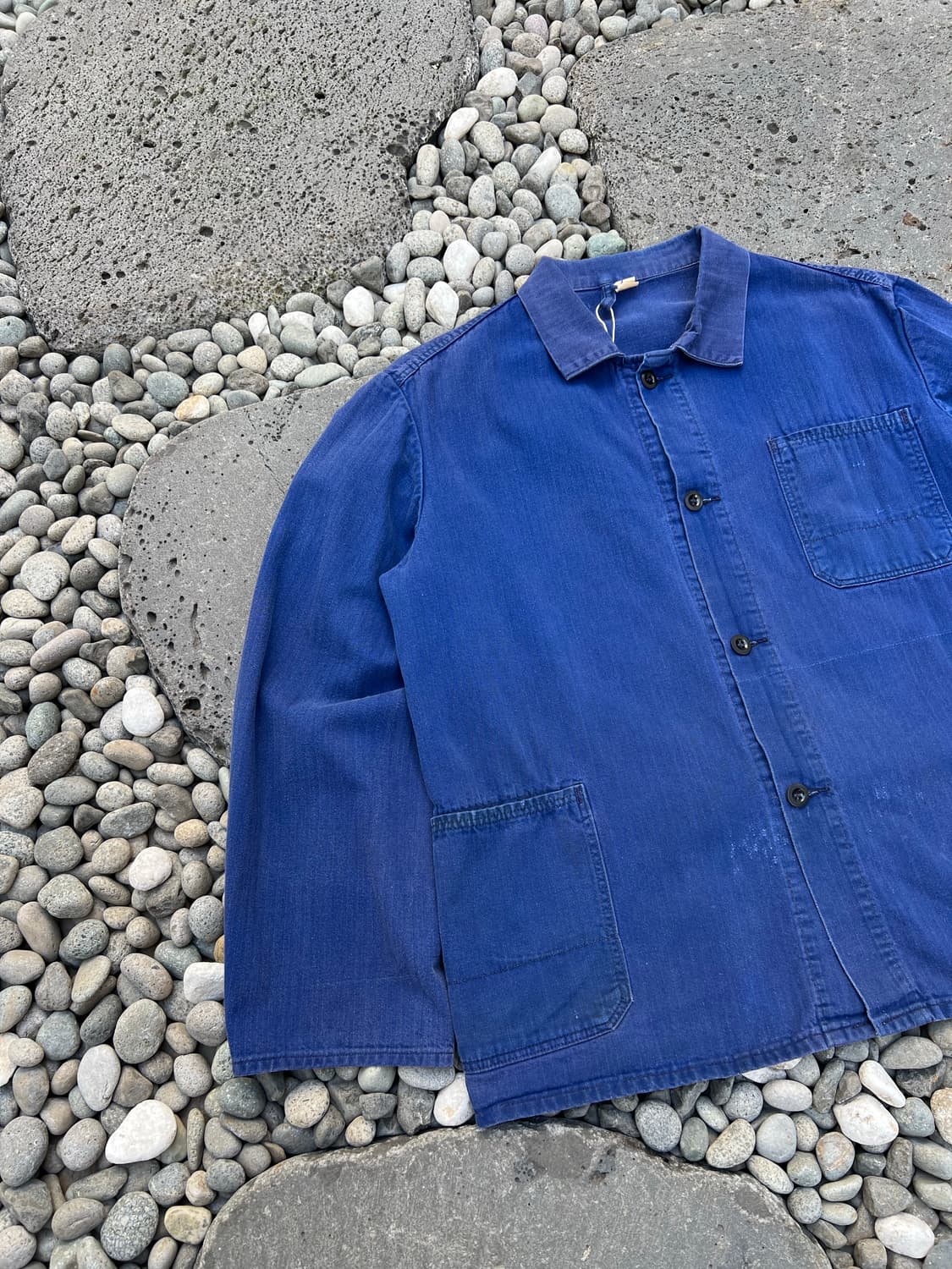 FADED PURPLE BLUE HBT 헤링본트윌코튼 프렌치워크자켓 상품이미지3