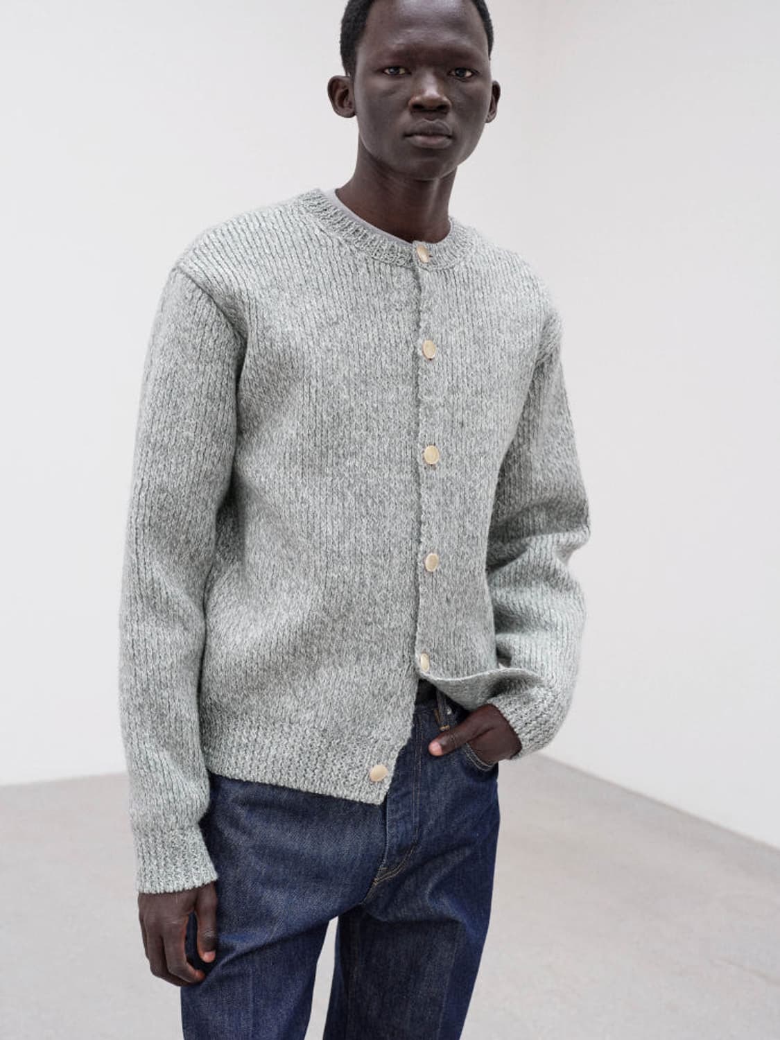 [4] 25fw 오라리 더블페이스 울 알파카 가디건 상품이미지4