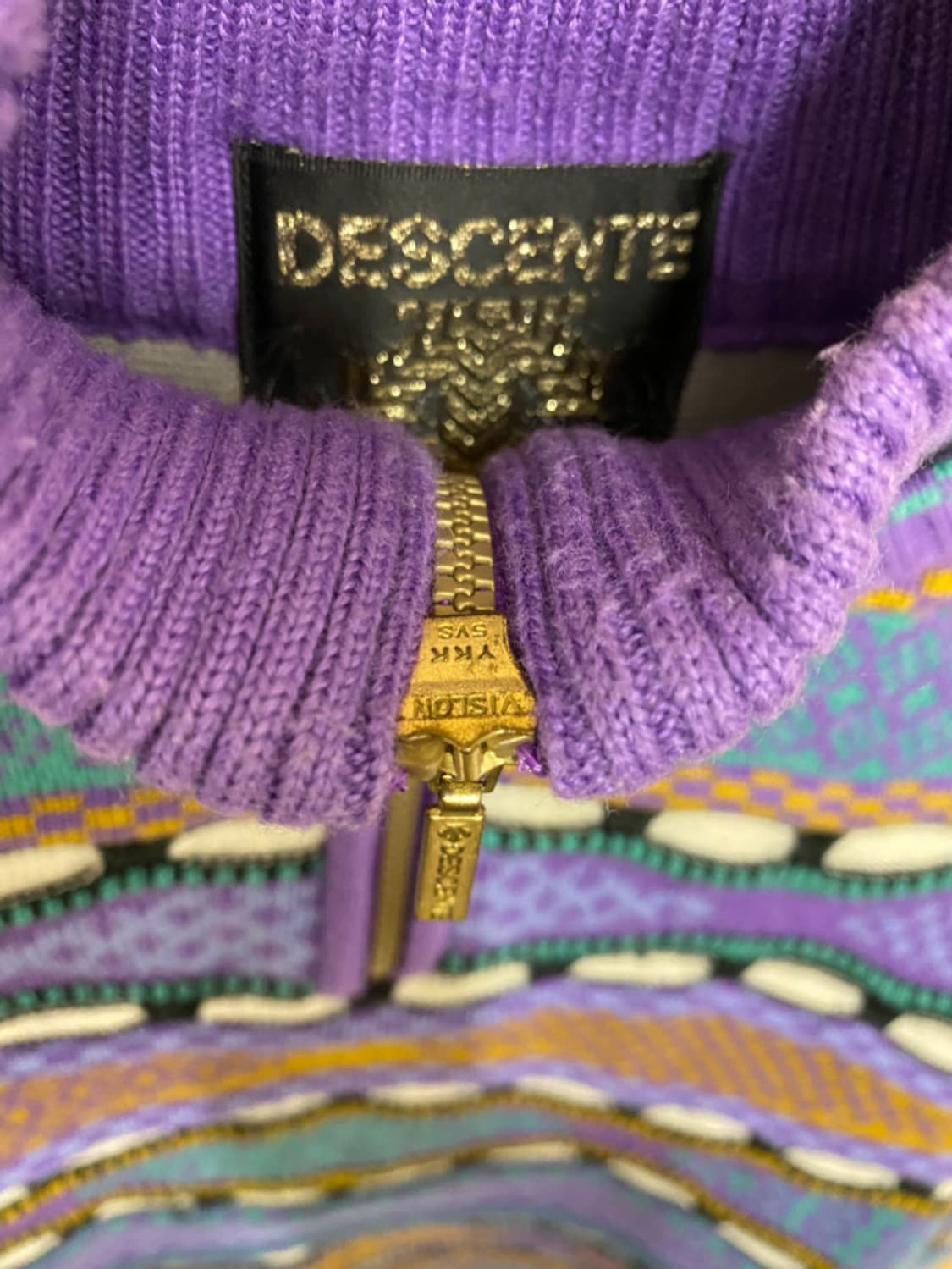 90's DESCENTE cable knit 90년대 데상트 케이블 니트 상품이미지8