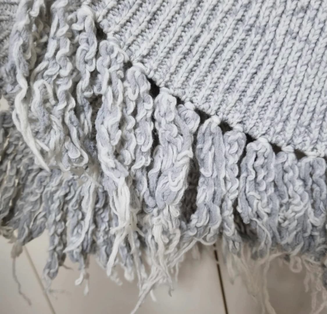 THAKOON 회색 프린지 니트 스웨터 82 (55) 상품이미지5