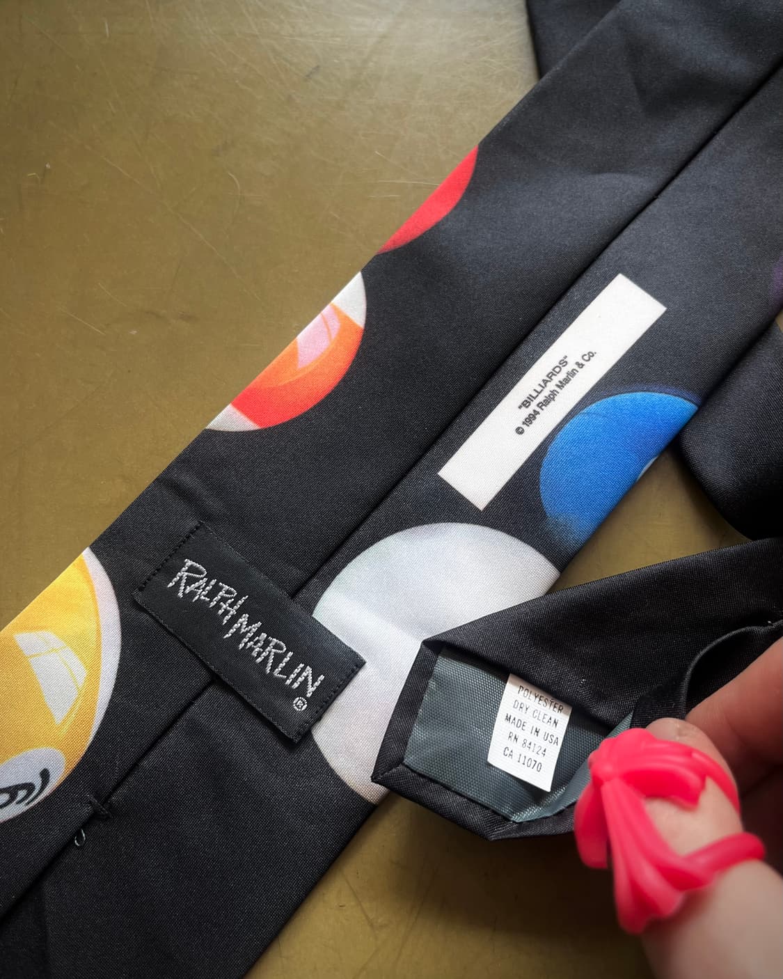 1994年 Ralph Marlin Eight Ball Neck-tie 상품이미지4