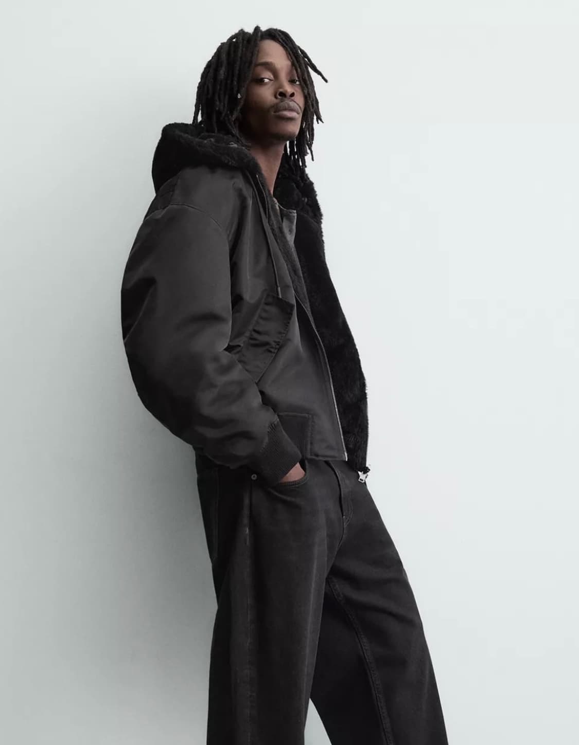 자라 퍼 리버시블 봄버 자켓 상품이미지3