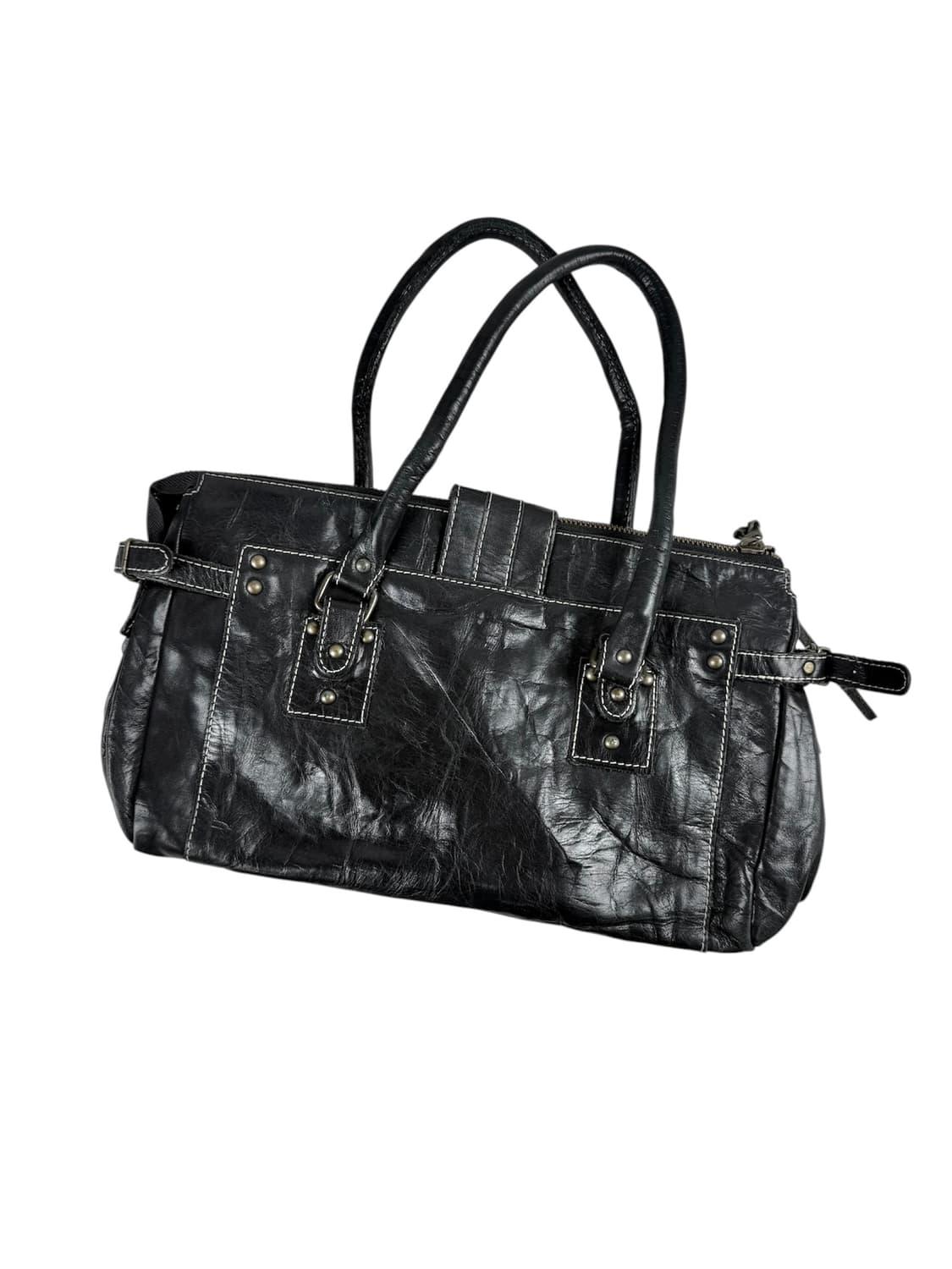 JPN 스터드 레더 토트백 상품이미지4