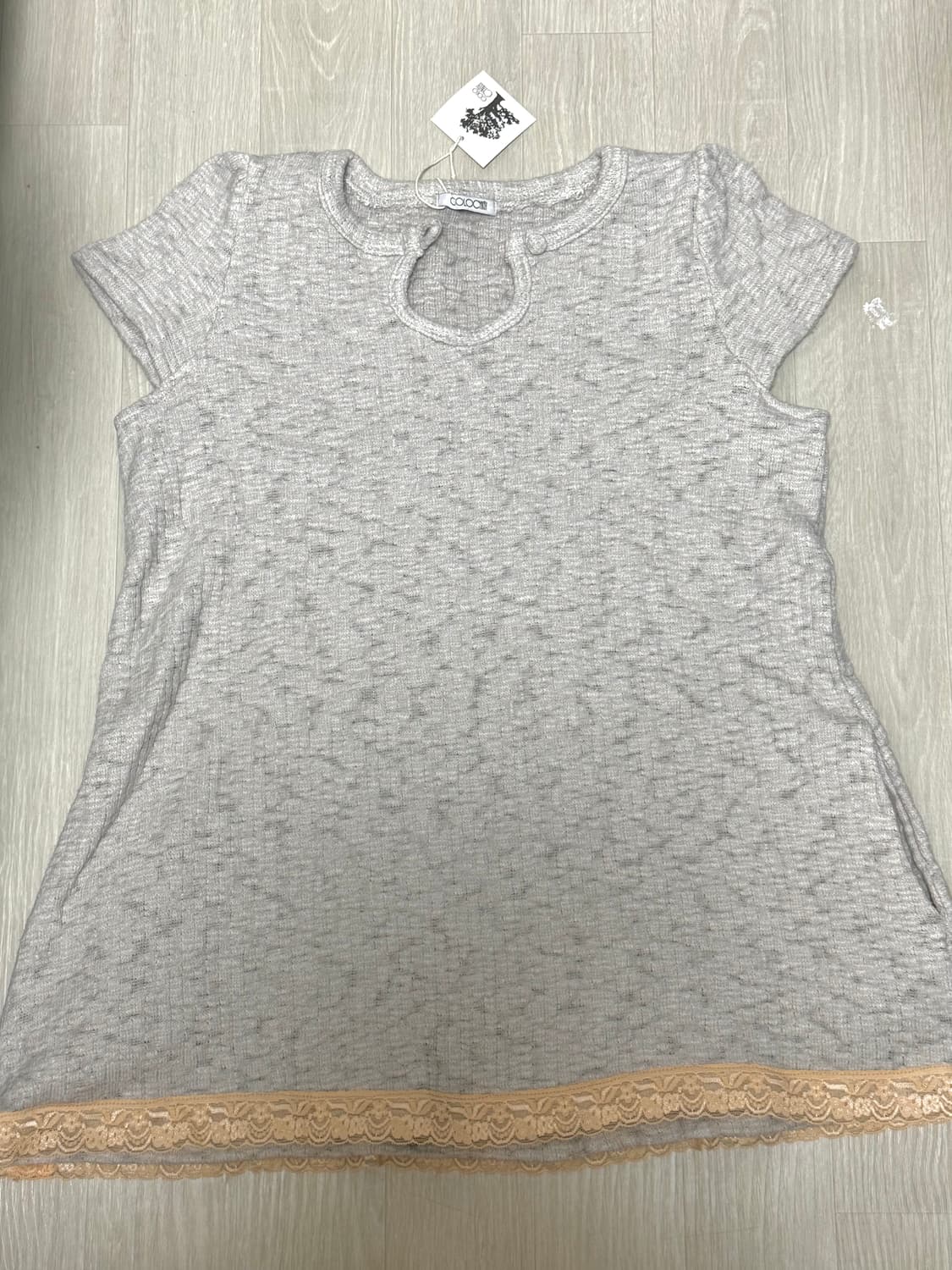 콜로신스 WEIRD DROP TOP DRESS LIGHT GRAY 상품이미지2