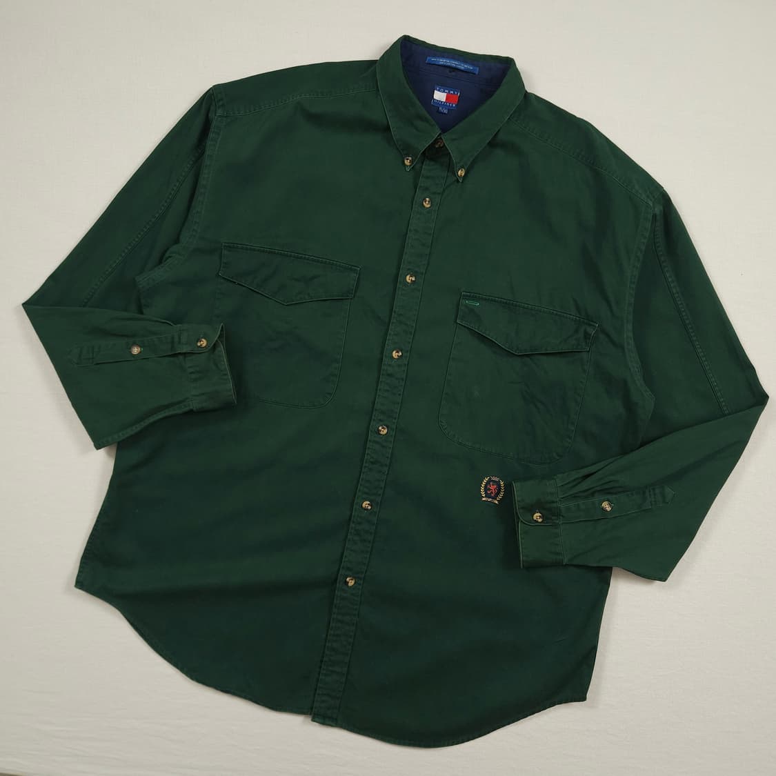 2XL(110) 타미 힐피거 헤비셔츠 포레스트 그린 상품이미지2
