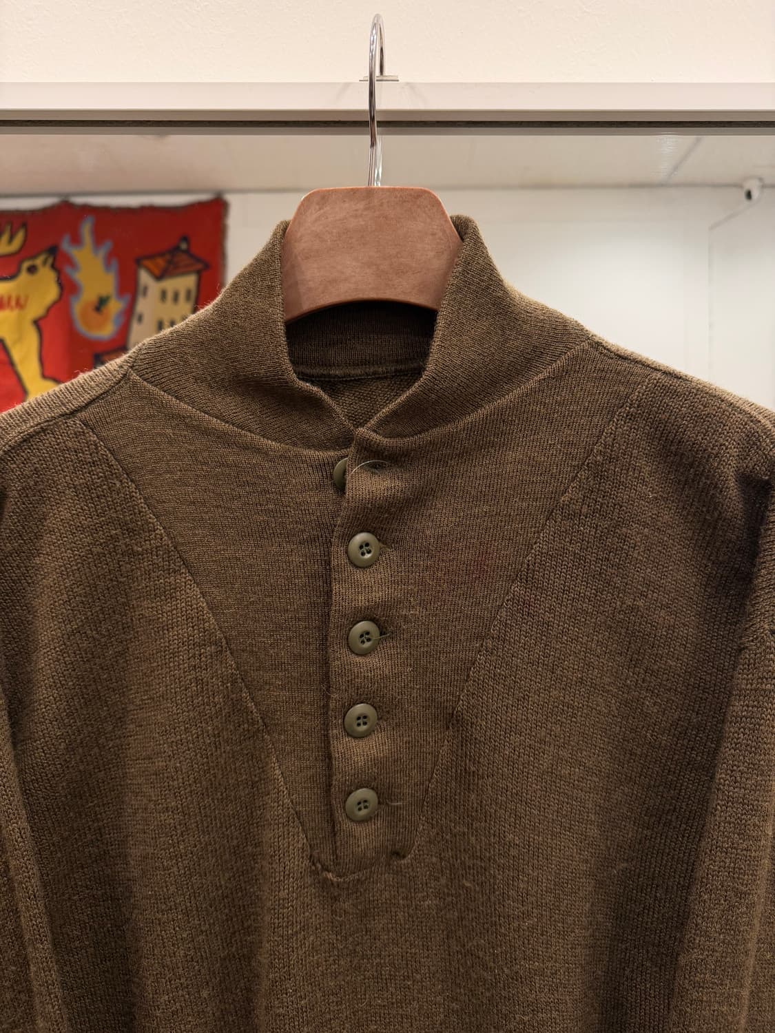 Military U.S.Army 미군 오리지날 5버튼 코만도 울 스웨터 상품이미지3