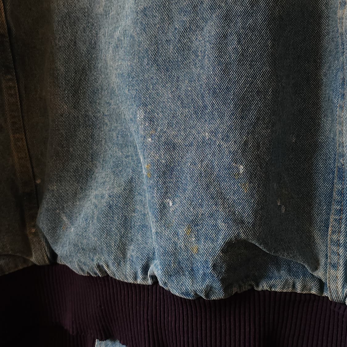 90s 데님 바시티 자켓 빈티지 데님 베이스볼 자켓 3XL 상품이미지9