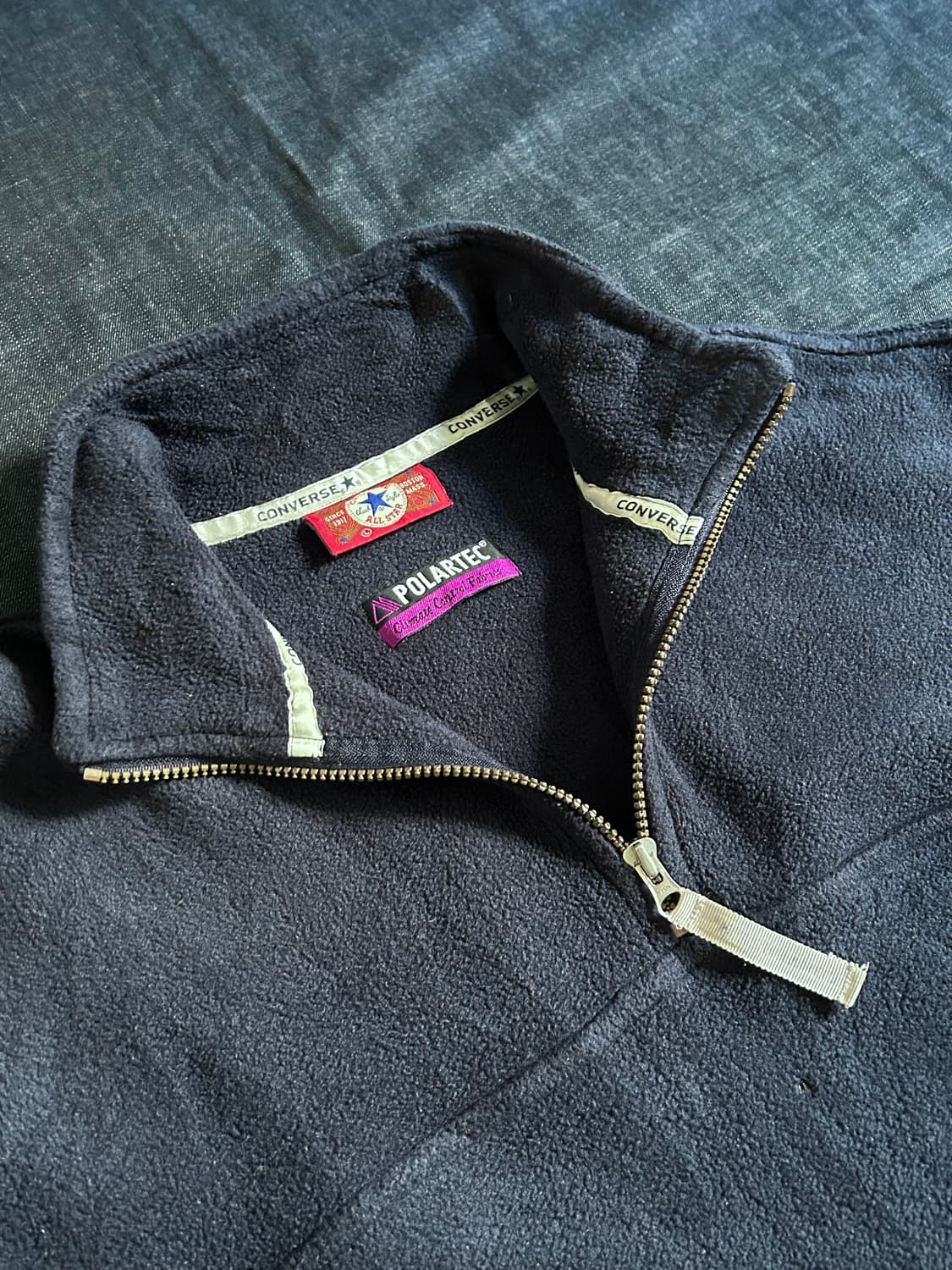 90s 컨버스 폴라텍 하프집 풀오버 플리스 상품이미지4