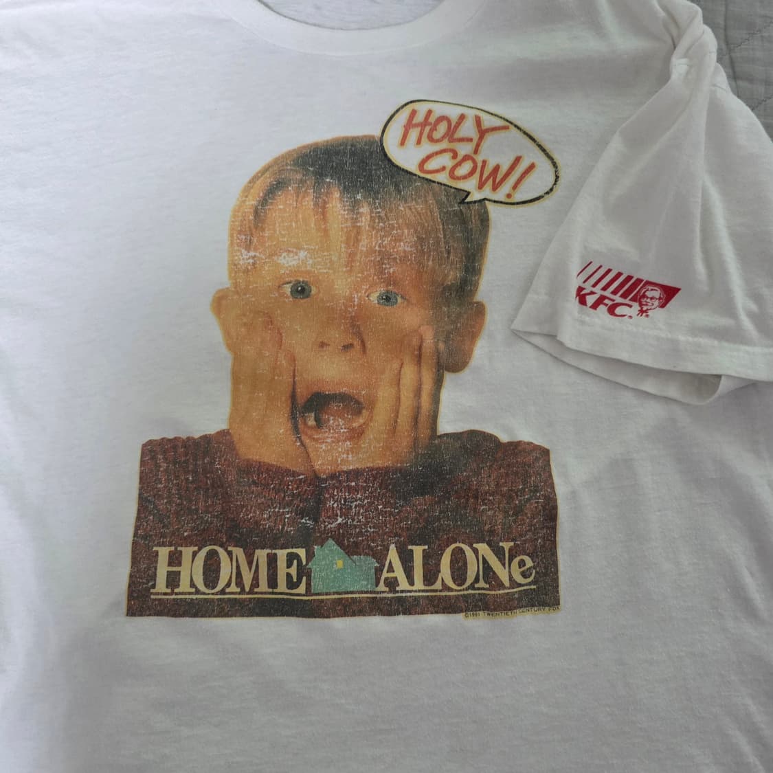 [OS] 90s 나홀로집에 HOLY COW KFC 빈티지 티셔츠 무비티 상품이미지3