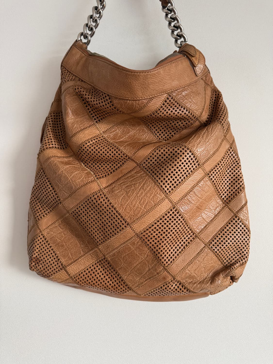 Pre owned 패치워크 레더 숄더백 상품이미지2