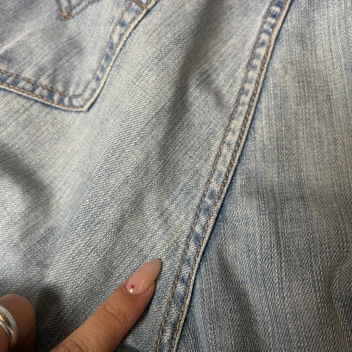 (29) 리바이스 505 29X29 연청 데님 팬츠 스트레이트핏 상품이미지7