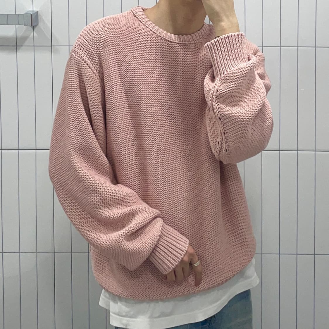 쿠어 크로셰 니트 인디핑크 [L] 상품이미지2