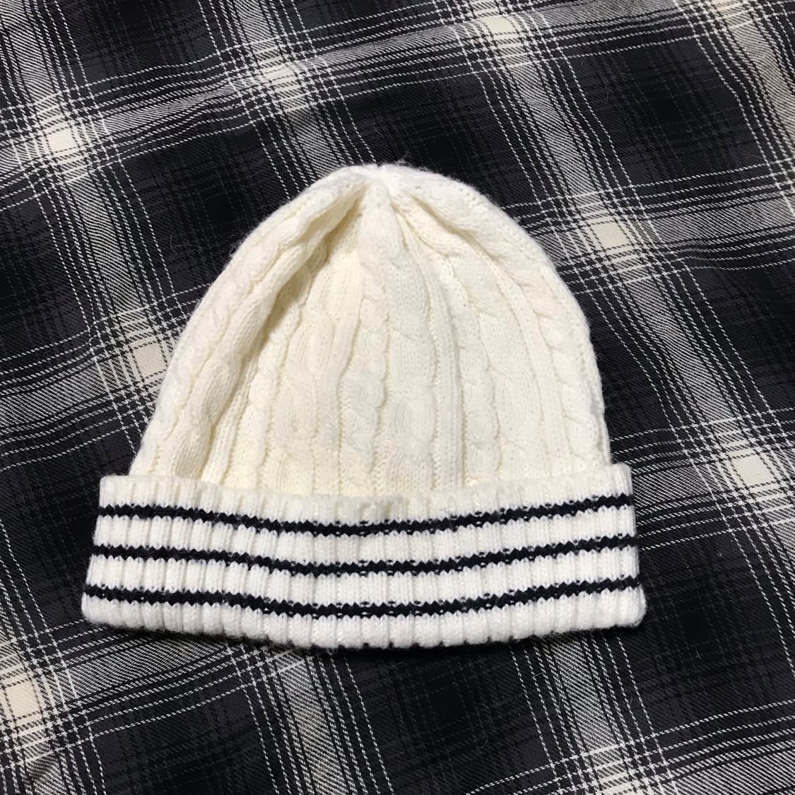 재팬 스트라이프 트위스터 니트 비니 상품이미지1