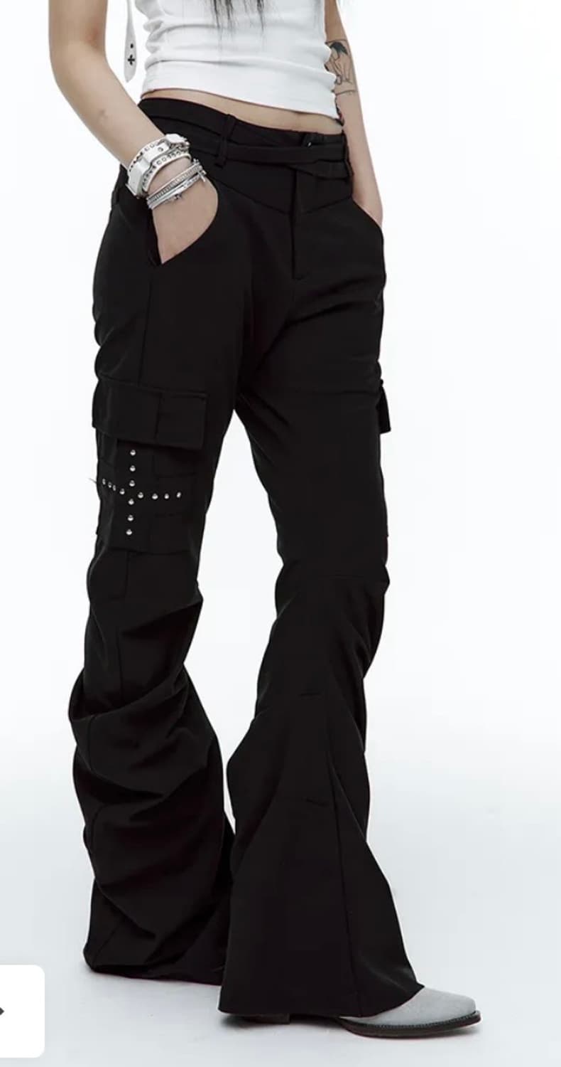 러프넥 drape bootcut pants 상품이미지2