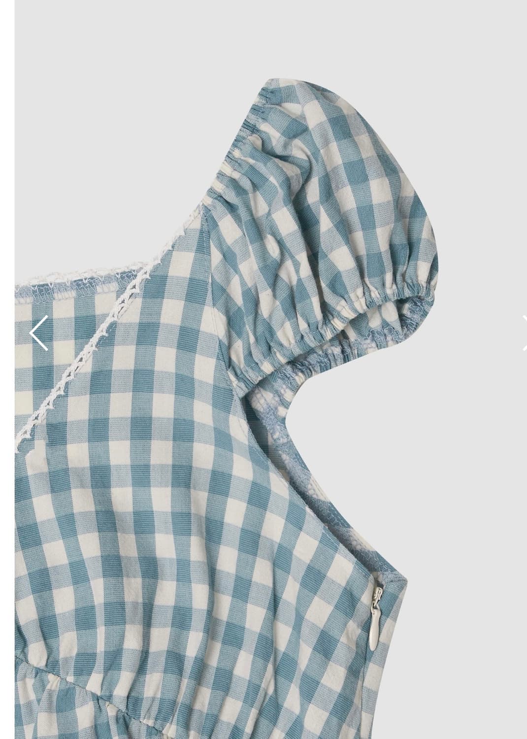 쏘딩키브레드 Sarah Blue check Blouse 상품이미지3