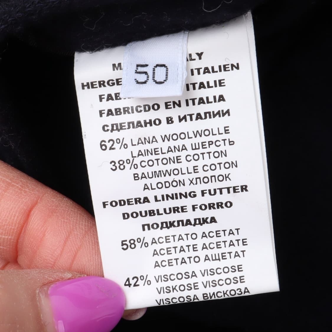 Gran sasso 그랑사쏘 이태리 네이비 울 2B 자켓 상품이미지9