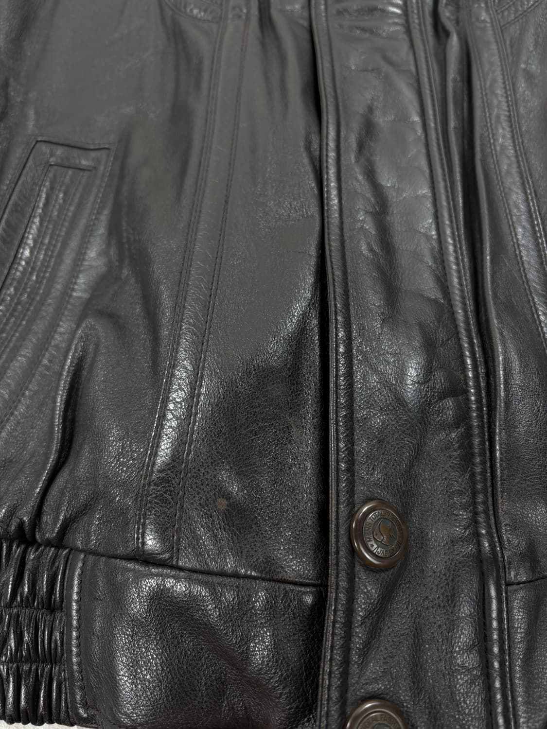  Vintage Cow Leather Bomber Jacket   l  상품이미지6