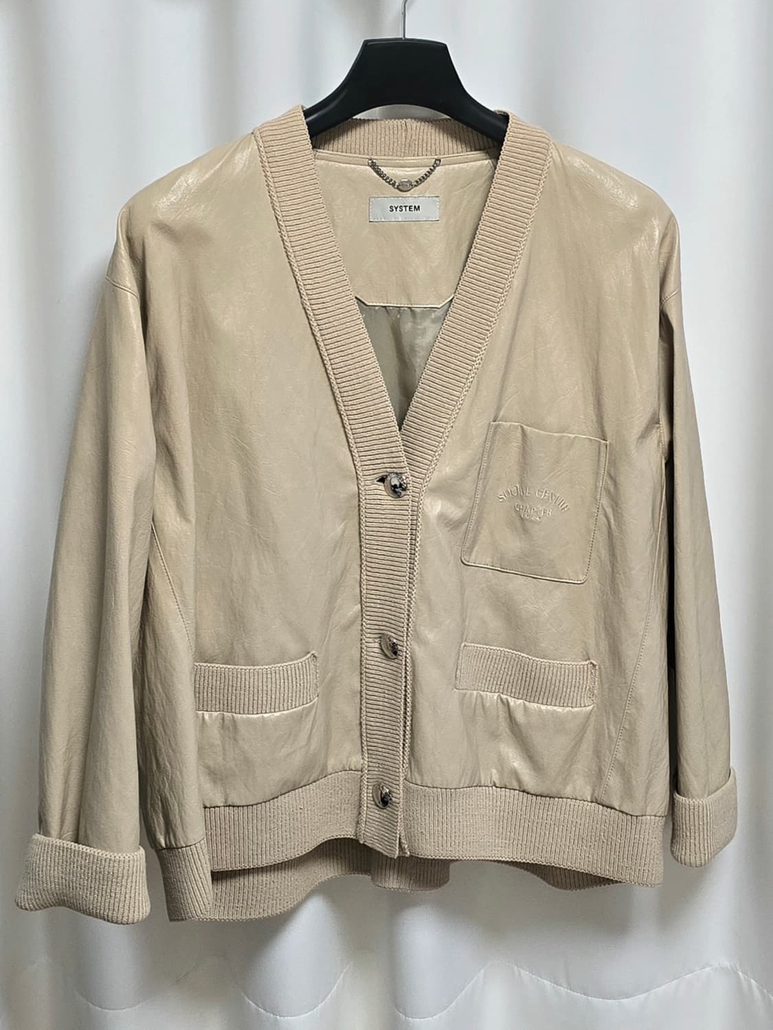 (한섬) SYSTEM 시스템 페이크레더 자켓 66 상품이미지6