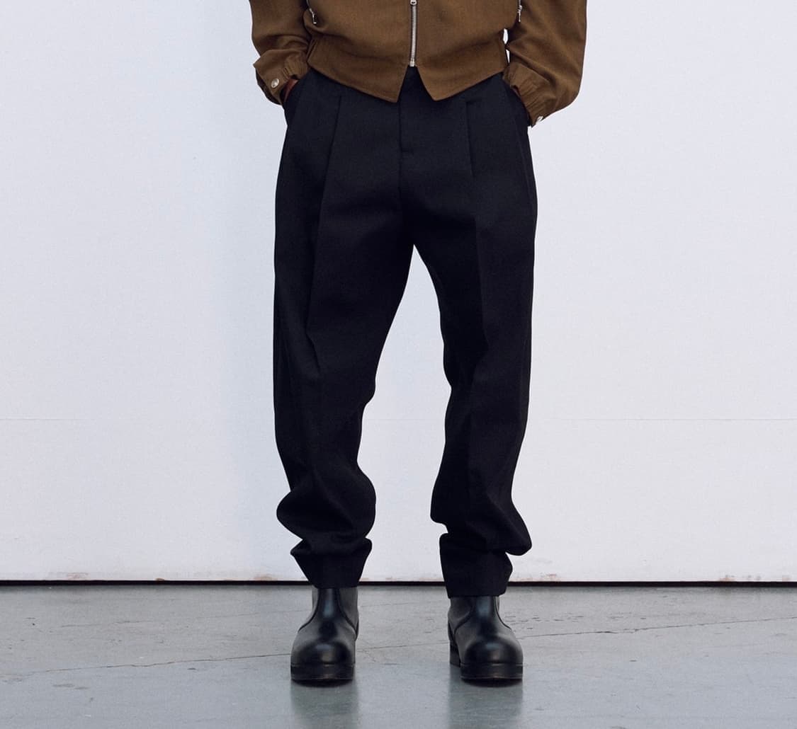 렉토 24SS 드릴 코튼 투 턱 팬츠 (S) 상품이미지1