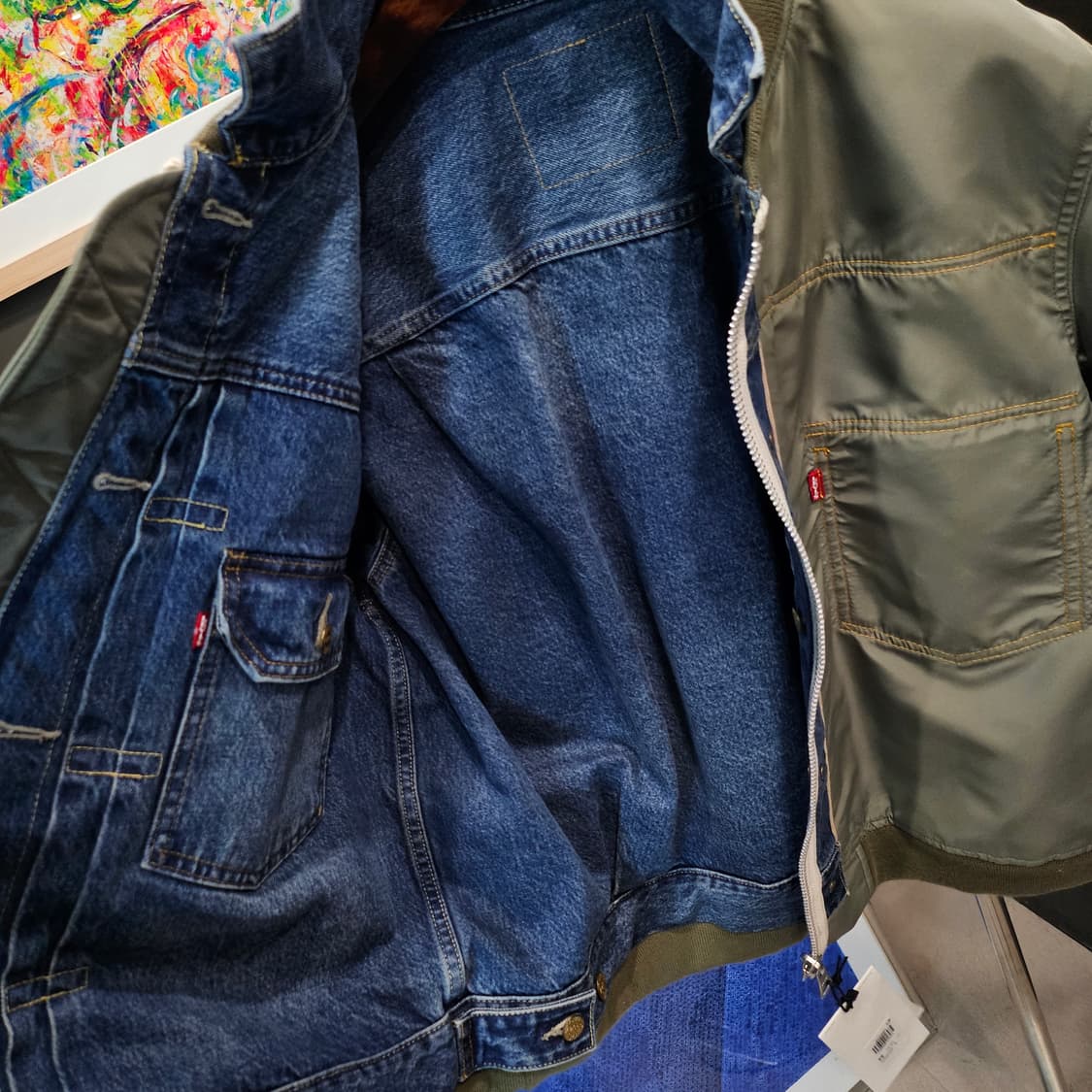 사카이 X 리바이스 데님 나일론 트윌 리버시블 자켓 상품이미지5