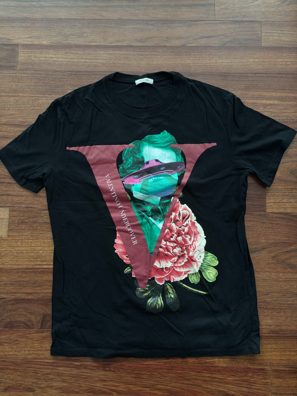 (XL) 언더커버 x 발렌티노 티셔츠 블랙 상품이미지1