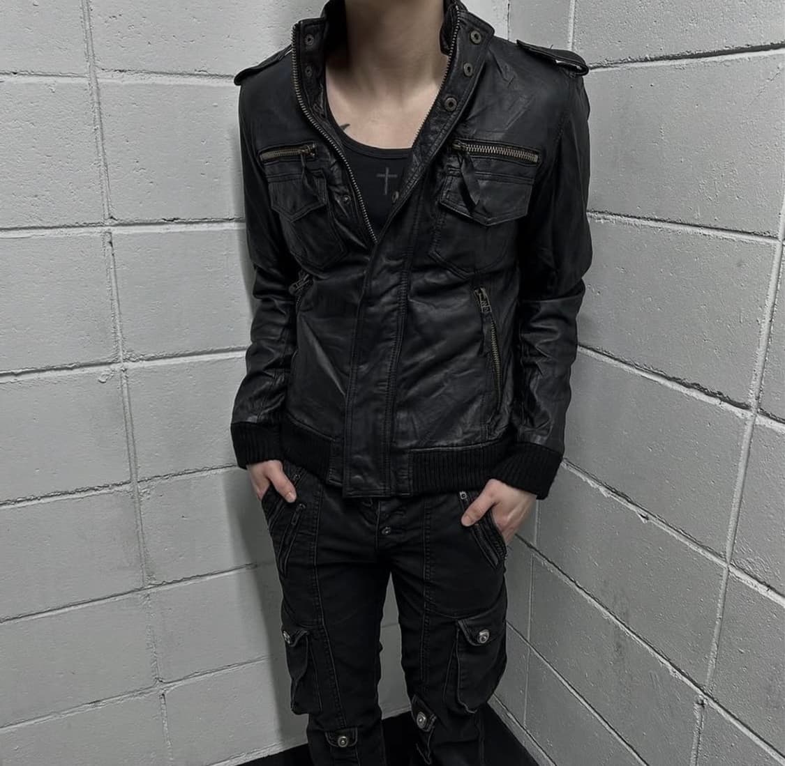 jpn vtg 일본 빈티지 양가죽 밀리터리 봄버 자켓 L 상품이미지8