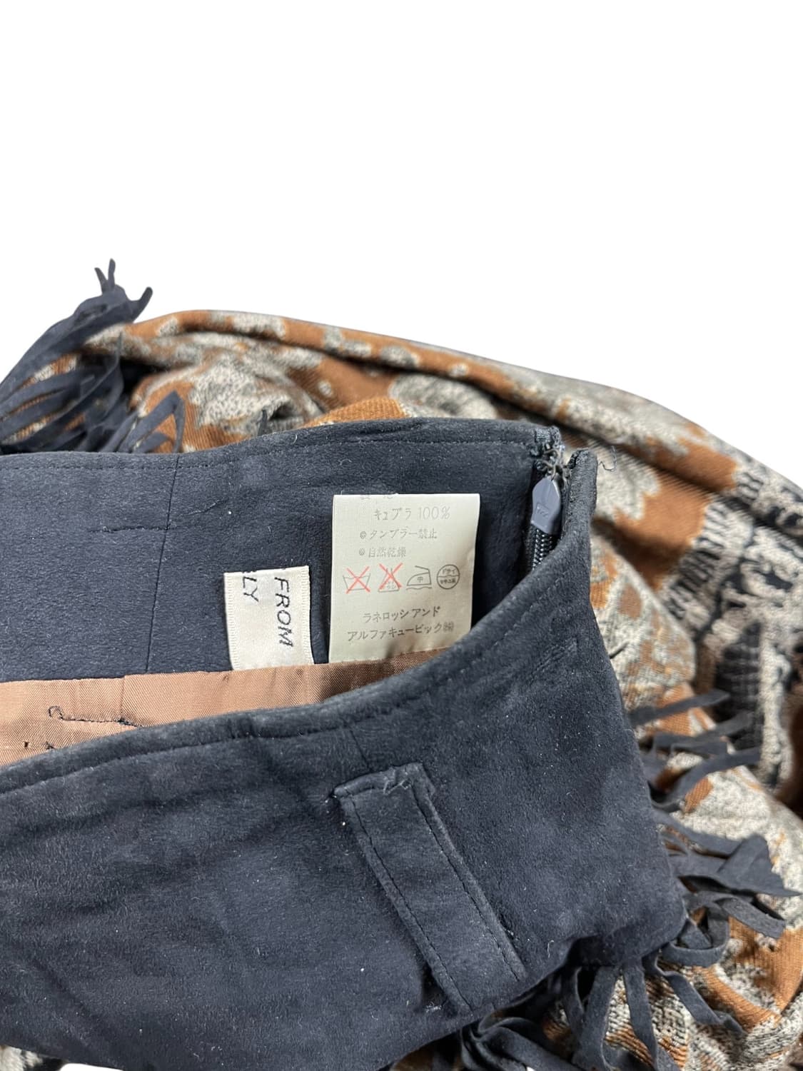 Vintage(made in japan) 스웨이드 도킹 스커트 상품이미지5