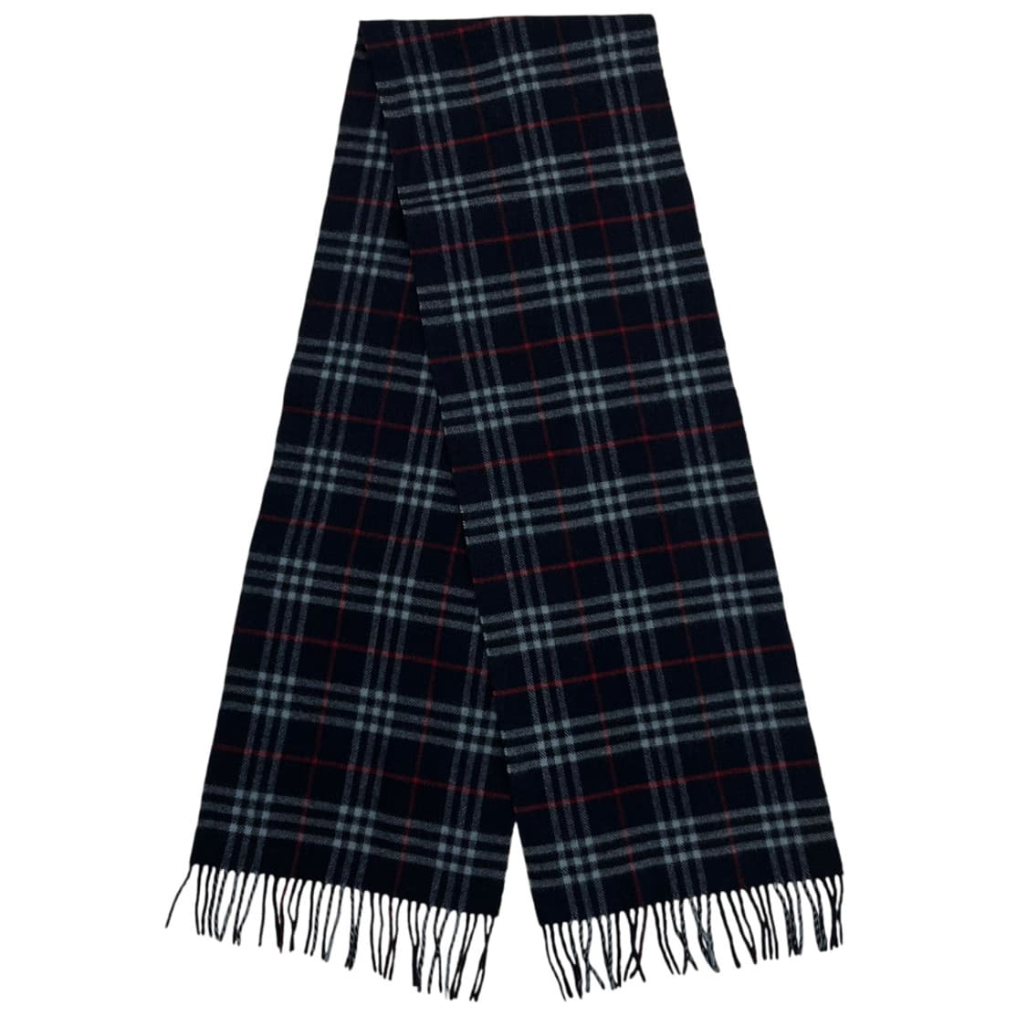 버버리 노바체크 네이비 램스울 머플러 상품이미지4