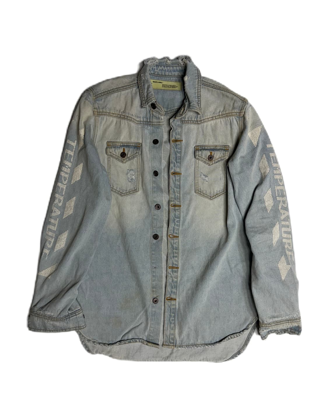 오프화이트 데님 셔츠 자켓 상품이미지3