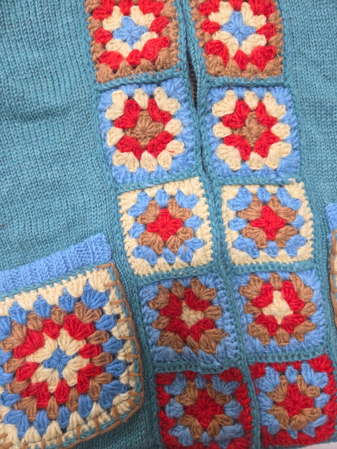 TITICACA 티티카카 모티브 크로셰 니트 집업조끼 하구미 모리걸 상품이미지2