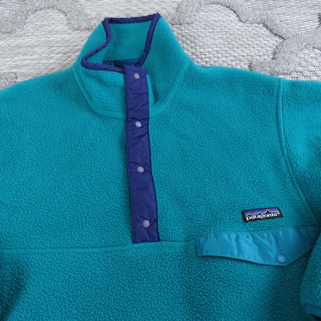 90s 파타고니아 신칠라 스냅-T 민트블루/네이비 USA 상품이미지2