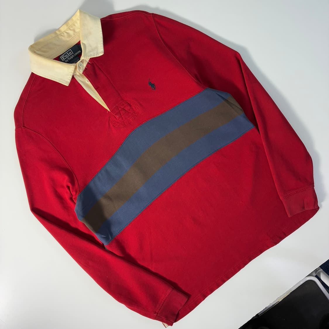 Polo  폴로랄프로렌 00,s 자수 단가라 럭비티 상품이미지2