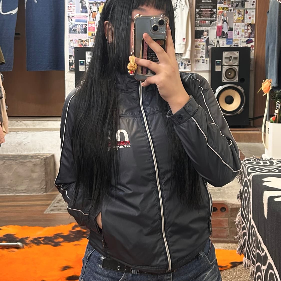 후부 네이비 후드 바람막이 자켓 상품이미지2